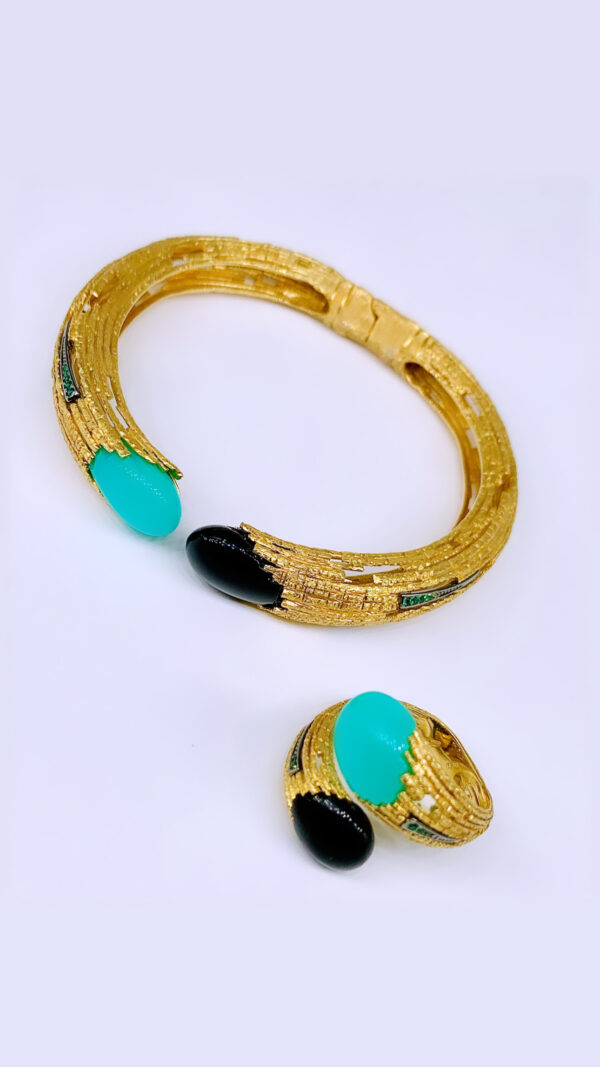 Bracelet + Bague en Or 18k Pomi chic 53.84g